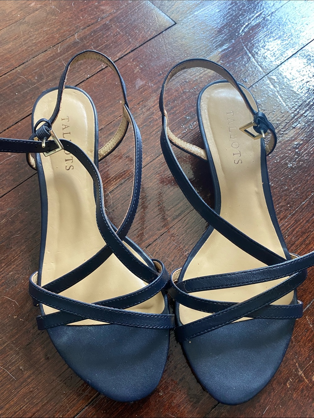 Talbots Navy Strappy Slingback Sandal